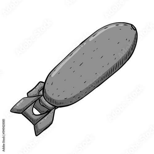 Illustration of missile bomb