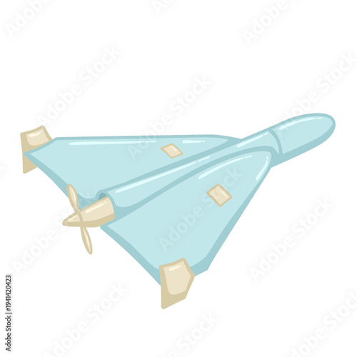 cartoon military drone