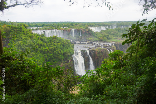 Scenic landscape with famous Iguacu Waterfalls at Iguacu National Park, Brazilian side. Photo taken October 6th, 2025, Iguacu Falls, Brazil.