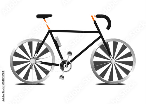 Create a realistic nopixelzone bike vector art with white background.