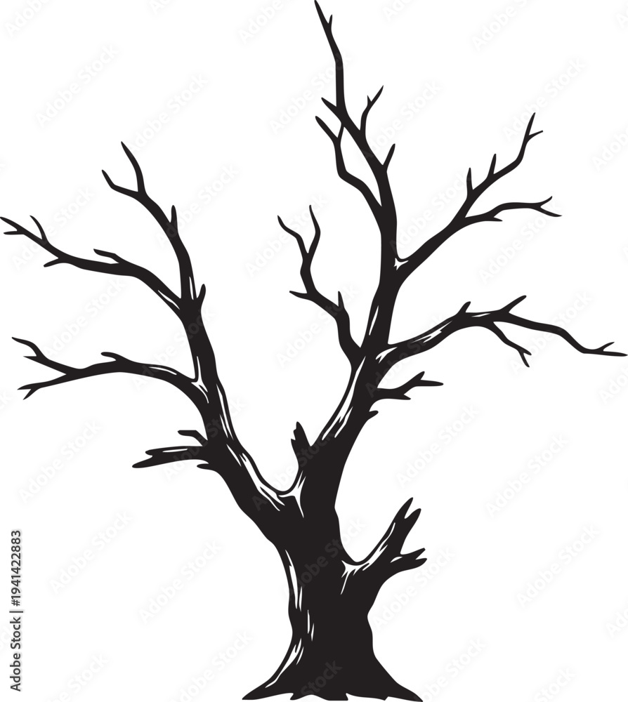 Fototapeta premium Dead Wood Snag Weathered Skeleton Tree Jagged Silhouette