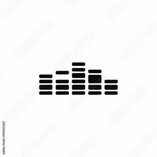 Solid fill of black sound equalizer bars