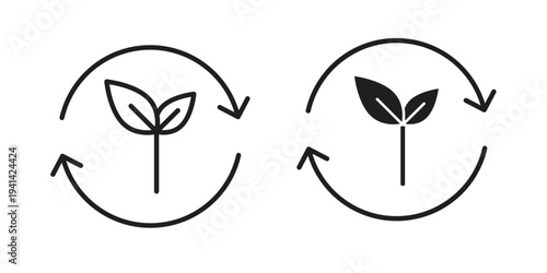Alternative energy icon. Black and White Vector Illustrations. line icon vector pictogram