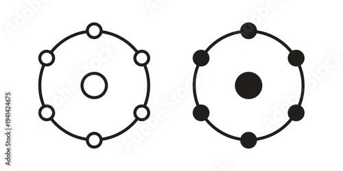 Antioxidant icon. Black and White Vector Illustrations. line icon vector pictogram