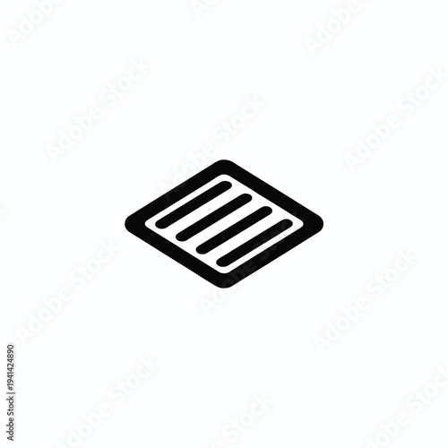 Solid fill of a storm drain grate with three parallel bars