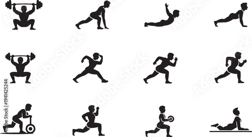 A collection of various black crown silhouettes on a white background Vector