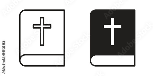 Bible icon. Black and White Vector Illustrations. line icon vector pictogram