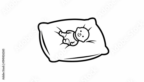 Baby Sleeping on a Pillow.