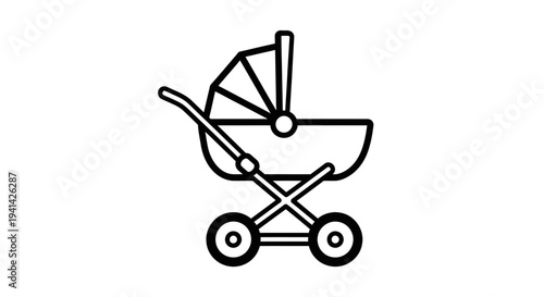 Baby Stroller With Wheels And Canopy.