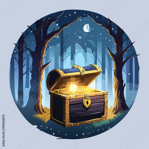 treasure chest with coins