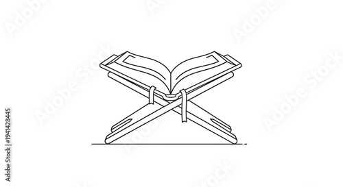 Open Book on Lectern Stand.