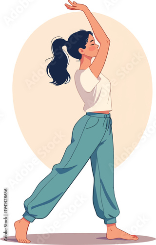  meditazione, relax, yoga, uomo, donna, vettoriale, illustrazione,