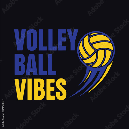 Vibrant volleyball graphic with energetic vibes and dynamic design tshirt design