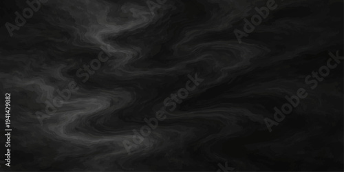 A dark and flowing black smoke background featuring blue light textures and smooth silk waves creates a motion blur pattern for a satin night sky wallpaper design