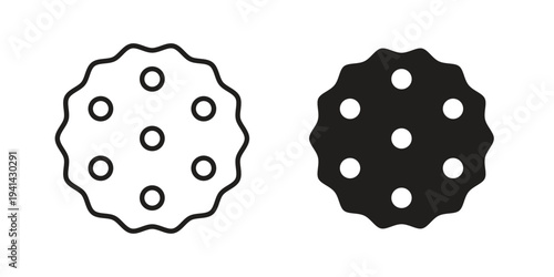 Crackers icon. Black and White Vector Illustrations. line icon vector pictogram