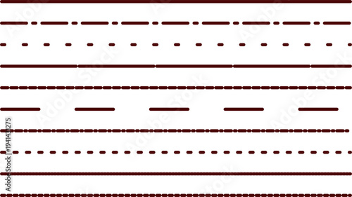 Horizontal brown line patterns with rounded caps and edges