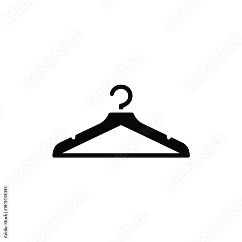 Solid fill of a black fitting room hanger clothing hanger 1
