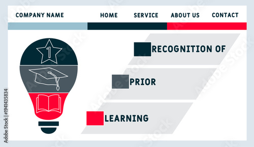 RPL - Recognition of prior learning acronym. business concept background. vector illustration concept with keywords and icons. lettering illustration with icons for web banner, flyer, landing	