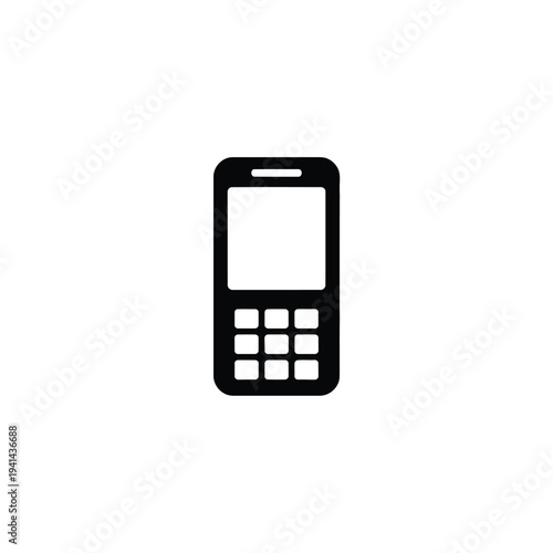 Solid fill of a black mobile pay phone payment 1