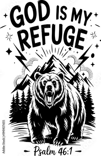 God Is my refuge svg, Bible verse svg