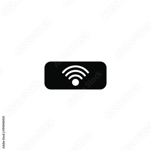 Solid fill of a push notification badge with wi fi symbol