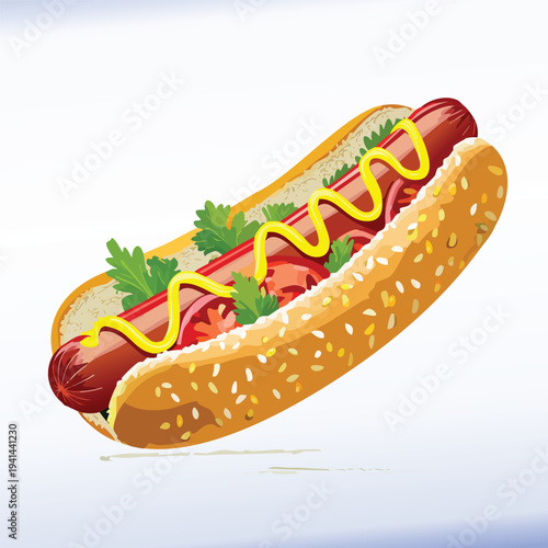 hot dog with ketchup