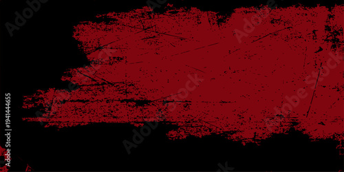 Red and black grunge background with distressed paint brush stroke texture, urban dark aesthetic banner design