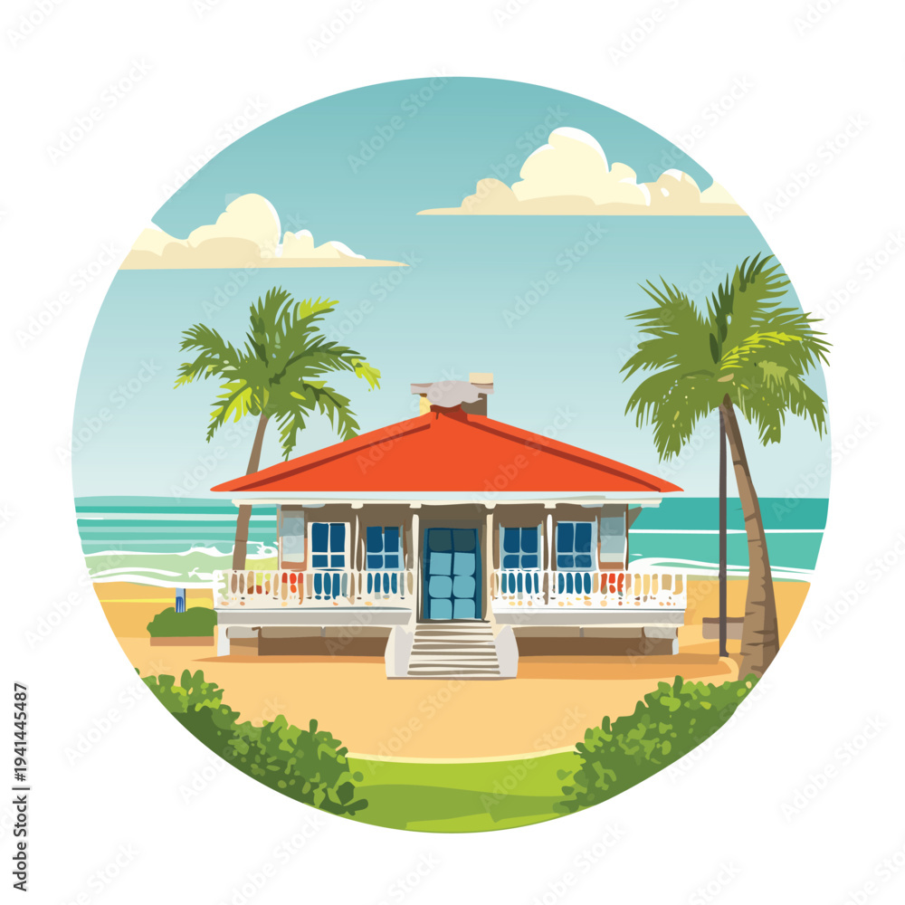 Obraz premium house on the beach