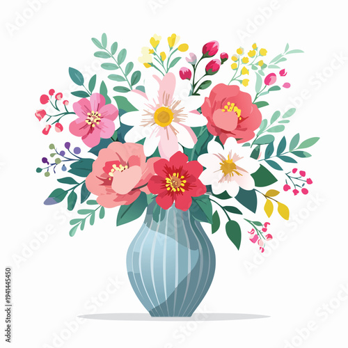 bouquet of flowers in vase