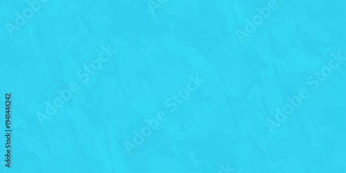 Crumpled cyan blue paper texture background, vibrant wrinkled parchment surface for creative graphic design and posters