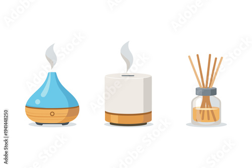 Aromatherapy diffusers and reed diffuser set for home fragrance and relaxation
