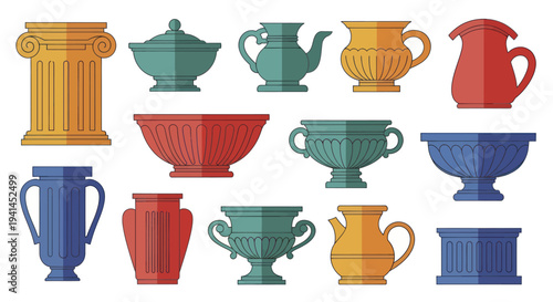 Collection of Ancient Greek and Roman Vases and Urns.