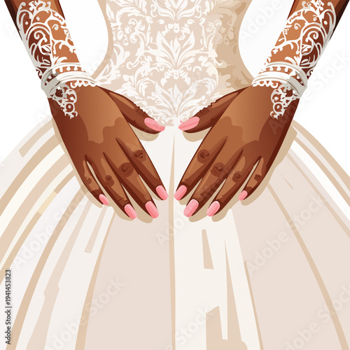 hands of the bride and groom