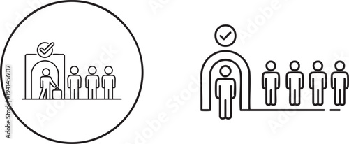 Set of 2 human verification icons vector