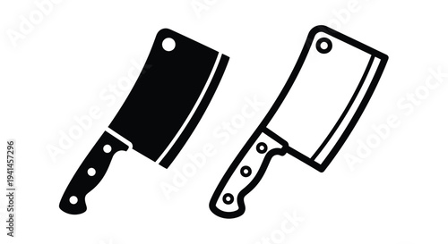 Two cleaver illustrations against a plain white background