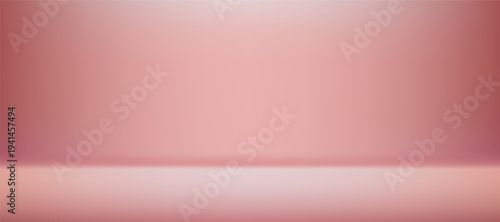 Minimalist studio room gradient background in a deep rose-gold tone