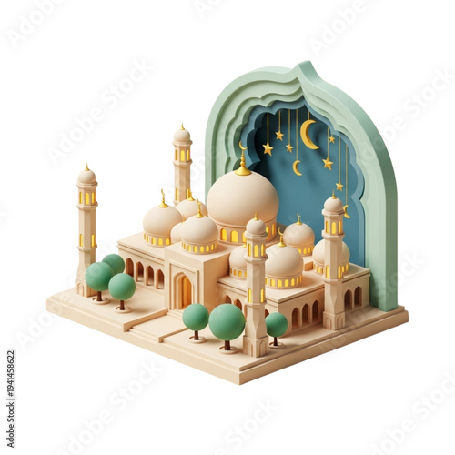 3D Islamic Architectural Miniature