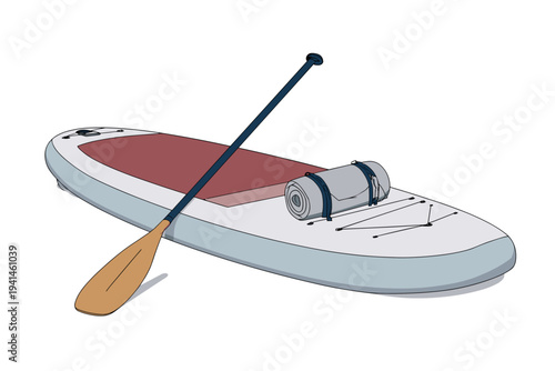 Folded SUP Board with Paddle and Pump