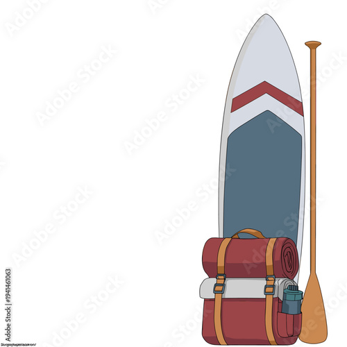 Folded SUP Board with Paddle and Pump