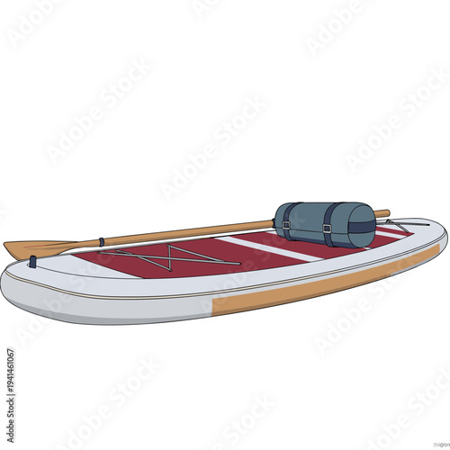 Folded SUP Board with Paddle and Pump