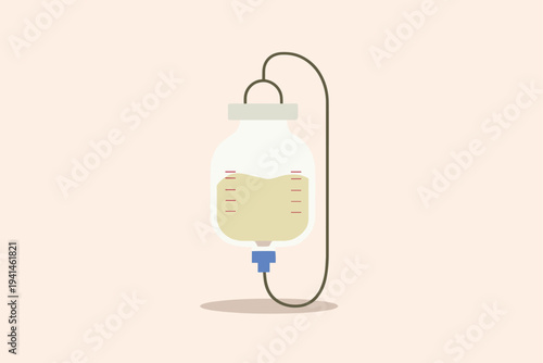 Minimalist Hydration Bladder Reservoir Illustration
