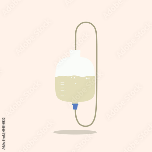 Minimalist Hydration Bladder Reservoir Illustration