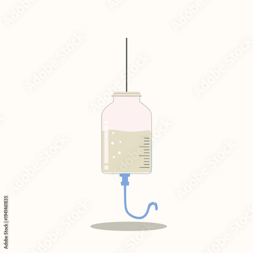Minimalist Hydration Bladder Reservoir Illustration