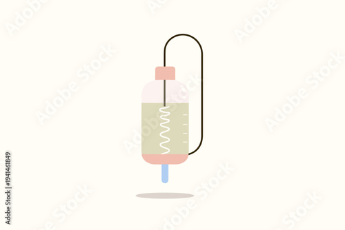 Minimalist Hydration Bladder Reservoir Illustration
