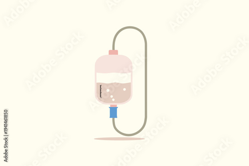 Minimalist Hydration Bladder Reservoir Illustration