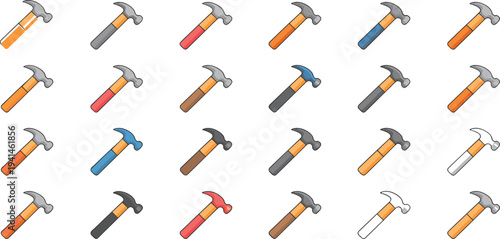 Minimal ecology icon set featuring green trees sustainable planting growth forest conservation symbols hand holding sprout and thermometer for environment