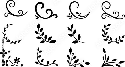 Minimalist vector line art set of indoor houseplants in pots featuring monstera and snake plant hand drawn on white background