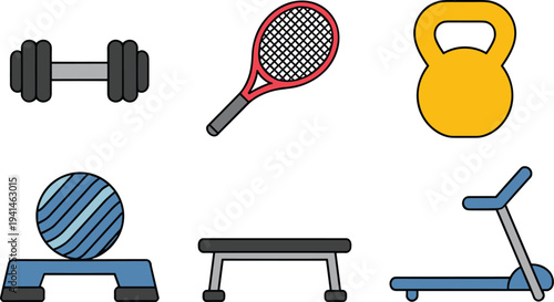 Modern digital smart watch vector illustration with black silicone strap and blue touchscreen display for wearable technology concepts