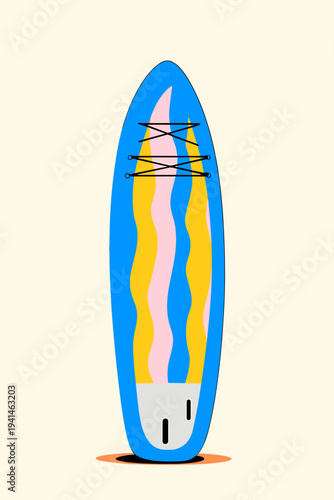 Modern Foldable Inflatable SUP Board Illustration