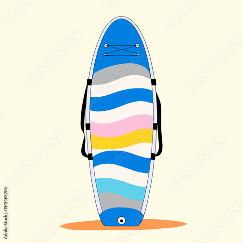 Modern Foldable Inflatable SUP Board Illustration